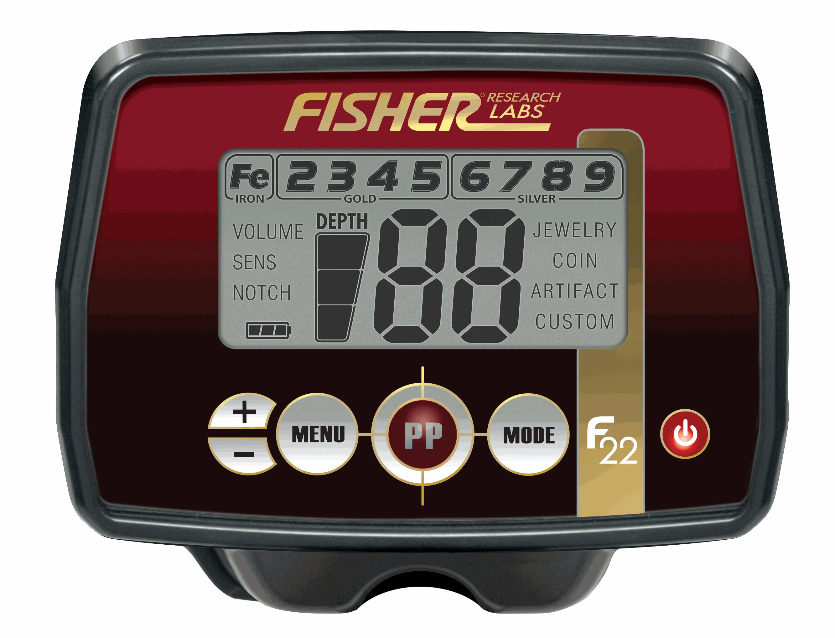 Fisher F22 Weatherproof Metal Detector with Waterproof Coil - Image 4