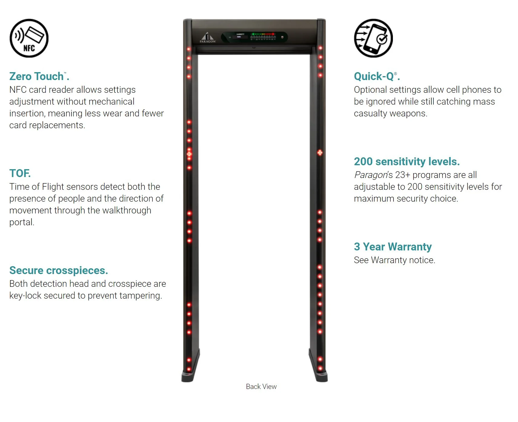 Garrett Paragon Walk-Through Metal Detector - Image 4