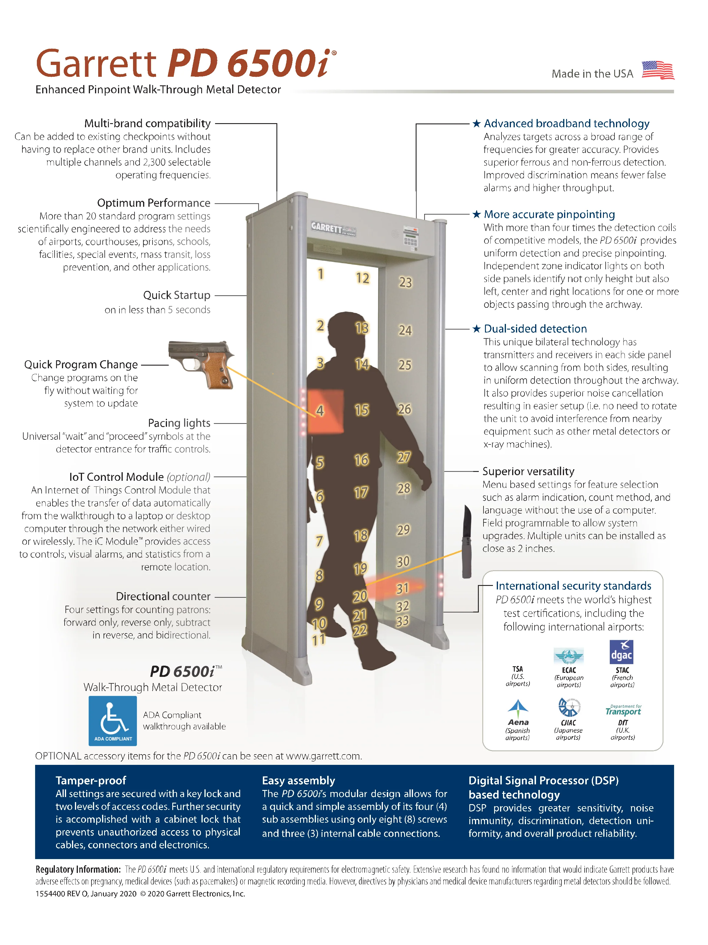 Garrett PD6500i Walk Through Metal Detector - Image 13