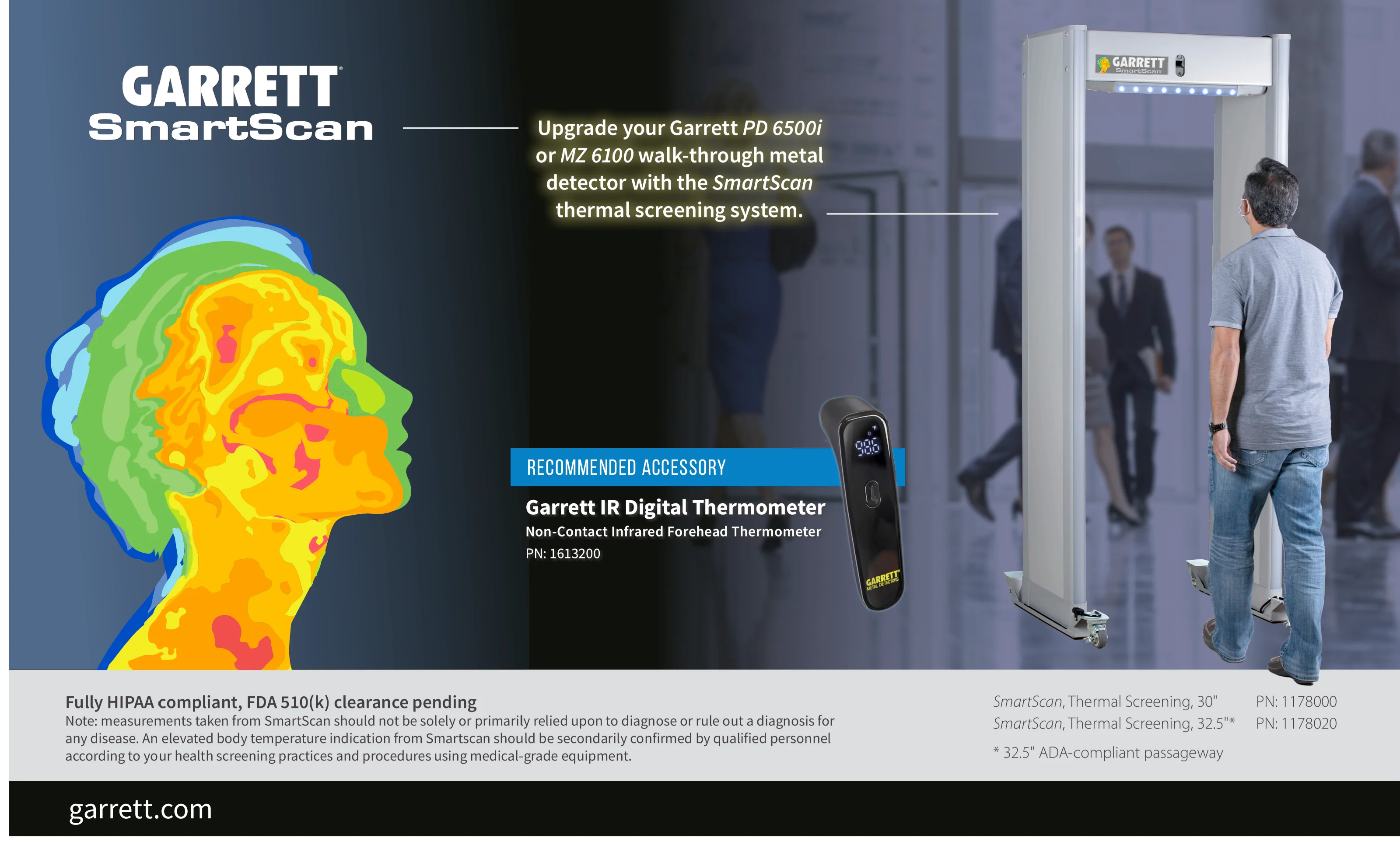 Garrett SmartScan 32.5" ADA Compliant Thermal Screening Add-On for PD 6500i and Multi Zone - Image 4