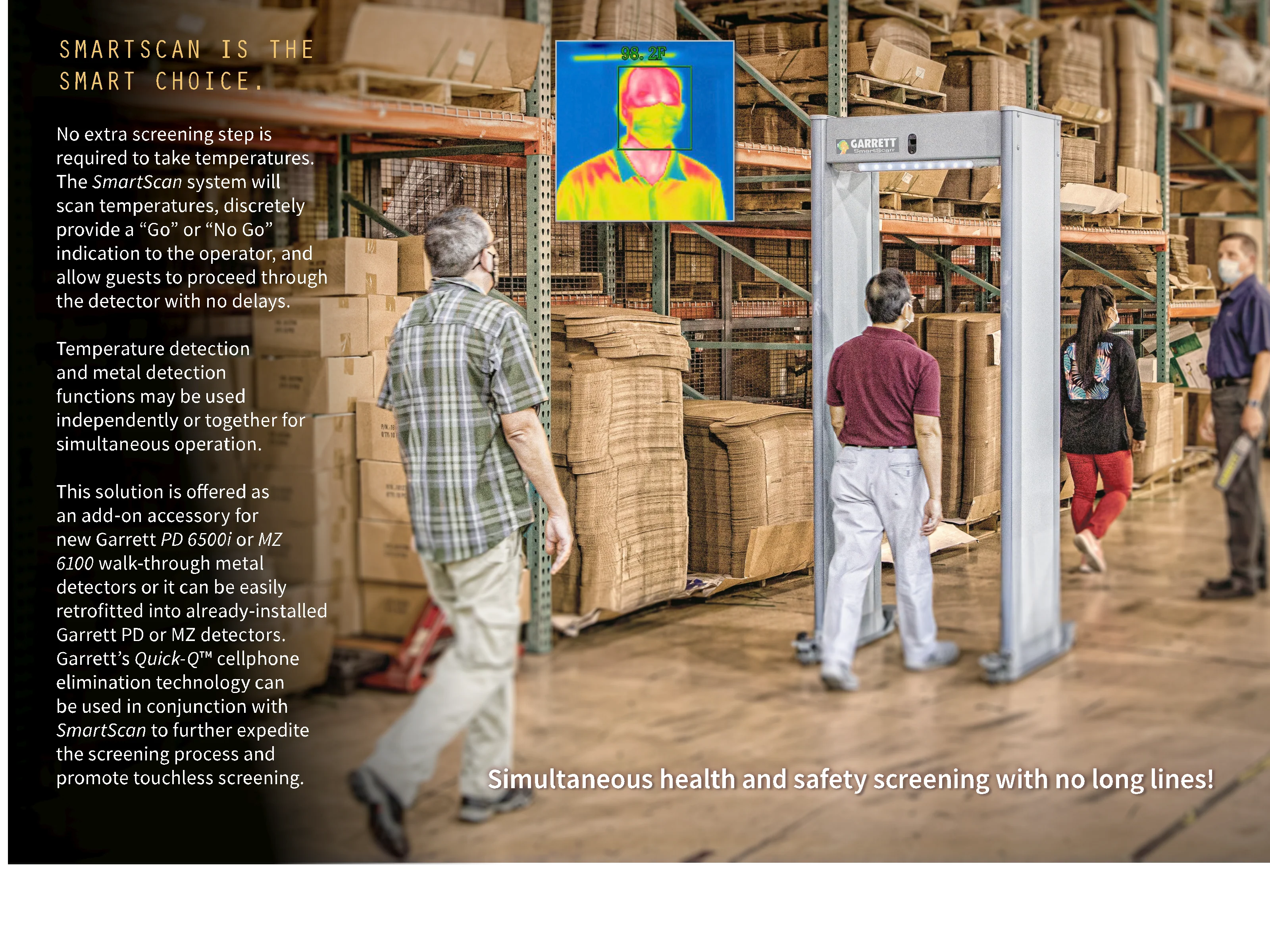 Garrett SmartScan 32.5" ADA Compliant Thermal Screening Add-On for PD 6500i and Multi Zone - Image 7