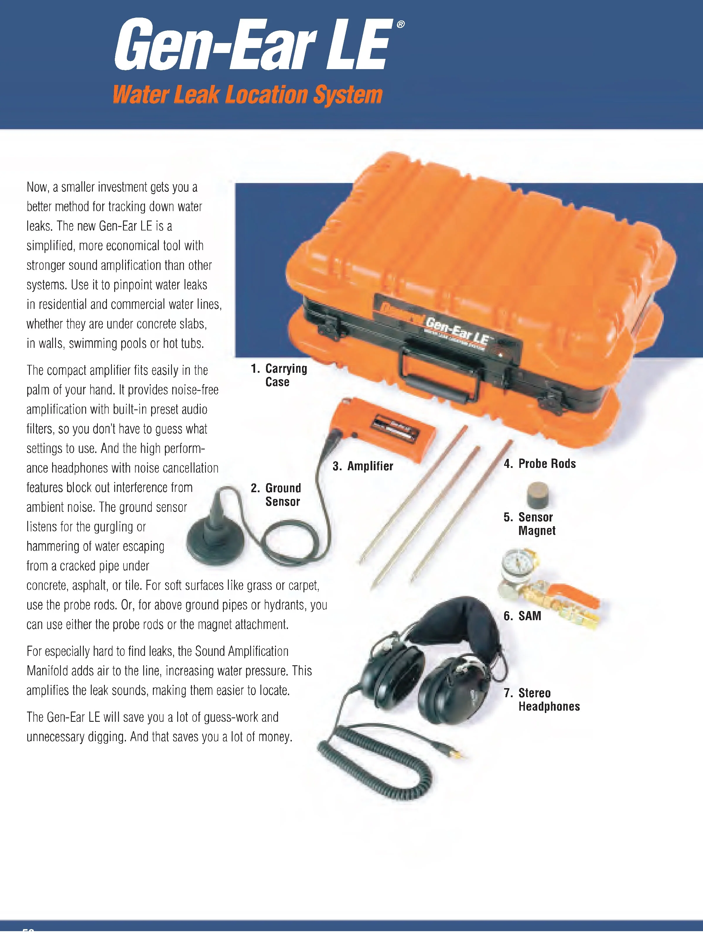 General Pipe Cleaners Gen-Ear LE Water Leak Location System - Image 16