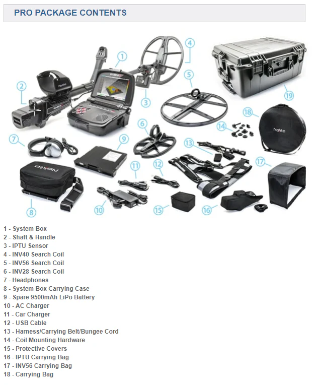 Nokta Makro Invenio Pro Pack Smart Metal Detector and 3D Imaging System with 22 x 19" + 15.5 x 14" + 11 x 7" Waterproof Coils - Image 11