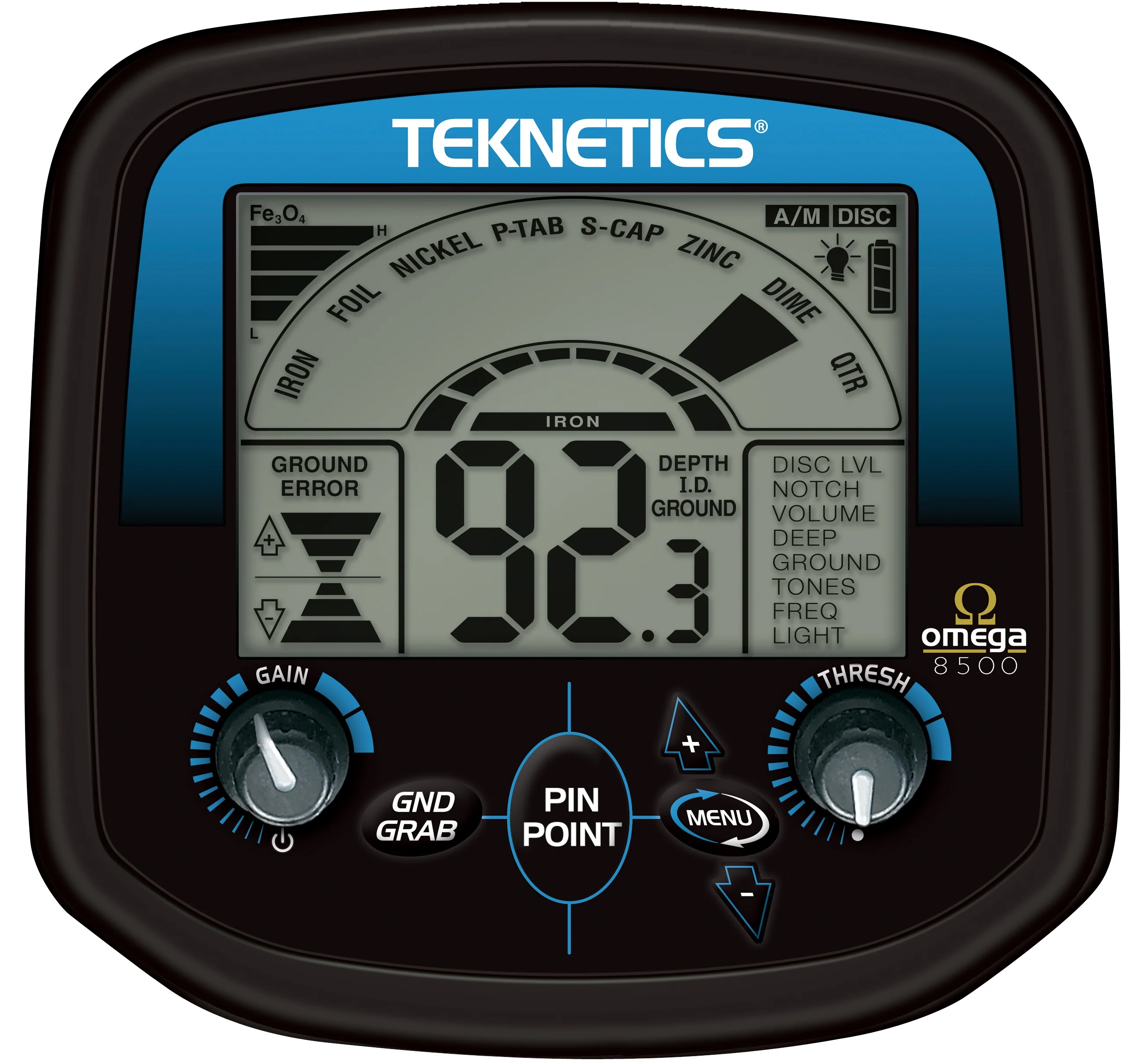 Teknetics Omega 8500 Metal Detector Pro Package with Waterproof 11" DD + 4" Concentric Coil + TekPoint + Bonus Kit - Image 3